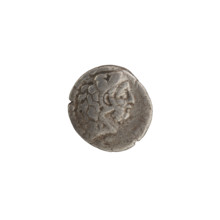 Denarius, Commodus (161–192; Roman emperor 177–192). Obverse: head of Commodus in laurel wreath
