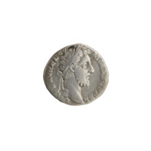 Denarius of Commodus (161–192), struck 192. Obverse: Head of Commodus in a laurel wreath facing