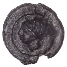 as (aes grave), publisher, Mercury (mythology), heads of the Janus-type Dioscuri, head of Mercury,