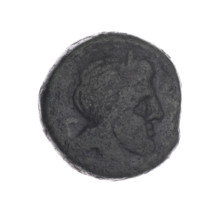 Obv. Head of Saturn in laurel wreath facing right; behind it value mark S. Rev. Ship's prow facing