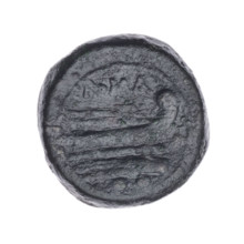 sextant, publisher, ship's prow, head of Mercury, message, Mercury (mythology); Obv. Head of