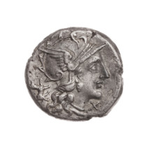 denarius, Antestius, C. (fl. 146 BC), publisher; Dioscuri on horses; Dioscuri (mythology); horses;