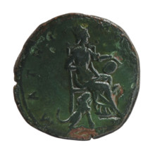 Sestertius, Faustina the Younger (ca. 130–176; Roman empress 161–176), issued under Marcus Aurelius