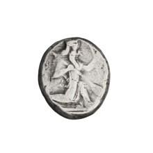 Shekel (5th–4th century BC). Artaxerxes II (404–358 BC). Obverse: King Artaxerxes in a long robe,