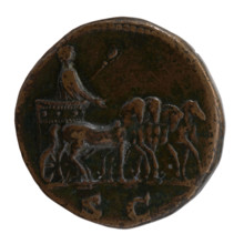 Sestertius, Marcus Aurelius (121–180; Roman emperor 161–180), caesar 139–161; Antoninus Pius