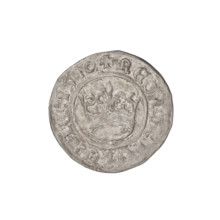 Crown half-grosz, Sigismund I the Old (King of Poland; 1506–1548). Reverse: Polish eagle; in the