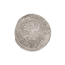Crown half-grosz, Sigismund I the Old (King of Poland; 1506–1548). Reverse: Polish eagle; in the