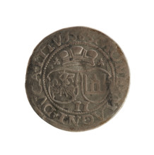 Lithuanian two-grosz, Sigismund II Augustus (King of Poland; 1544–1572), Jagiellonian dynasty.