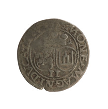 Lithuanian two-grosz, Sigismund II Augustus (King of Poland; 1544–1572), Jagiellonians dynasty.