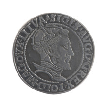 Lithuanian sixer, Sigismund II Augustus (King of Poland; 1544–1572). Jagiellonians (dynasty). Coats