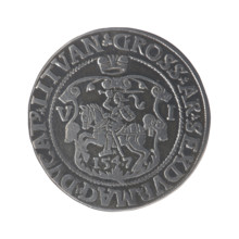 Obverse: Crowned male bust in armour turned right, inscription around: .SIGIS.AVG.DGREX.POLO.MAG