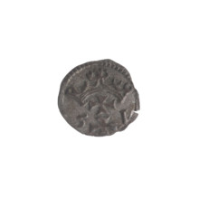 Gdansk denarius, Sigismund II Augustus (King of Poland; 1544–1572). Obverse: in the border the