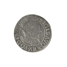 Gdansk grosz, Sigismund II Augustus (King of Poland; 1544–1572), Jagiellon dynasty. Obverse: