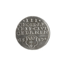 Gdansk trojak, Sigismund II Augustus (King of Poland; 1544–1572), Jagiellonians (dynasty). Obverse: