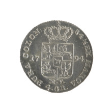 Gold crown, Stanislaw August Poniatowski (King of Poland; 1732–1798), 1794. Coin (Polish-Lithuanian