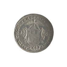 Six-coin, 1765. Obverse: right-facing crowned head of Stanislaw August, around inscription divided