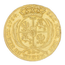 Crown double-ducat by Ernest Dietrich Croll (fl. 1753–1763) for August III the Saxon (King of