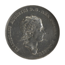 Trial crown thaler, Stanislaw August Poniatowski (King of Poland; 1764–1795). Engraver: Johann
