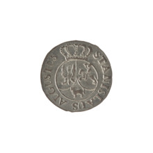 Crown sixer, Stanislaw August Poniatowski (King of Poland; 1764–1795). Obverse: Under the crown a
