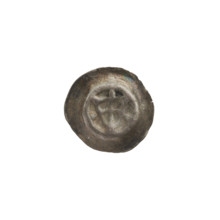 Denarius - bracteate; triangular shield with a cross whose arms reach its edge (iconographic);