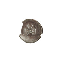 Denarius - bracteate; gate II (iconographic) with trefoils; one-sided coin depicting a gate topped