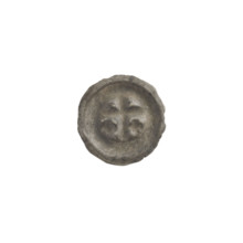 denarius - bracteate; Latin cross (iconographic) with slightly widening arm tips; equal-armed