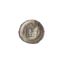 Denarius - bracteate, crown I (iconographic); crowns; one-sided coin; cross; Teutonic Knights