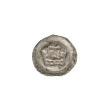 Denarius - bracteate; crown I (iconographic); crowns; one-sided coin; cross; Teutonic Knights