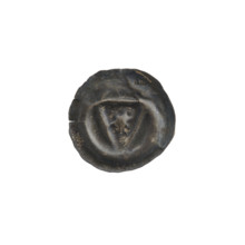 denarius - bracteate; shield with star I (iconographic); AR mark; shields; triangular shield