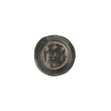 Denarius - bracteate, Gate II (iconographic). Depicts a gate topped with three pillars each topped