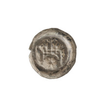 denarius - bracteate, gate I (iconographic), lilies, gates, balls, stars, one-sided coins,