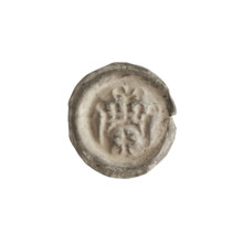 Denarius - bracteate, gate (iconographic). Gate with four rectangular and two triangular openings