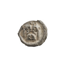 Denarius - bracteate of Richard, Anthony (1841–1894). AR punch; one-sided coin. Design: gate with