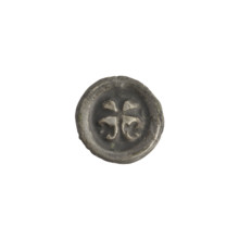 denarius - bracteate, Latin cross (iconographic), one-sided coin, trefoils, Teutonic Knights