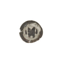 Denarius bracteate, Gate II (iconographic). One-sided coin depicting a gate topped with three