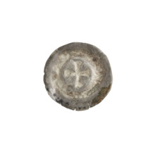 denarius - bracteate, Greek cross I (iconographic), cracked dies, R5 (rare), one-sided coin,