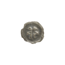 Denarius — bracteate imitation; one-sided coin. Design: Latin cross with a shorter horizontal beam