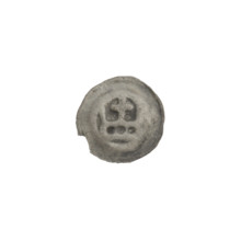 Denarius - bracteate, crown II (iconographic); crowns; one-sided coin; crosses; Teutonic Knights