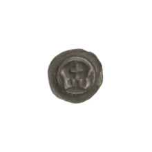 Denarius - bracteate; crown II (iconographic); crowns; one-sided coin; crosses; Teutonic Knights