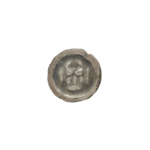 Denarius — bracteate; crown topped with a cross placed between two elongated, outwardly parting