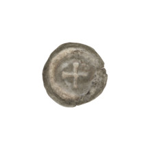Denarius - bracteate; iconography: Greek (equal-armed) cross with ends of the arms extended;