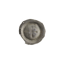 Denarius bracteate with cross, moon and star iconography; maker: Antoni Richard (1841–1894).