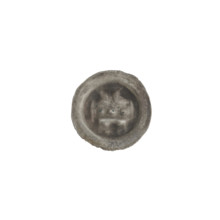 Denarius, bracteate (one-sided coin). Motif: Gate II (iconographic) — gate topped with three