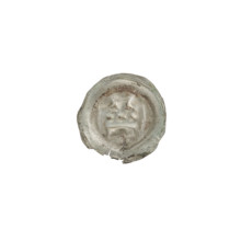 Denarius - bracteate, Gate II (iconographic). One-sided coin showing a gate topped with pillars and