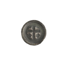 Denarius - barkteat; Latin cross (iconographic); one-sided coin; equal-armed crosses