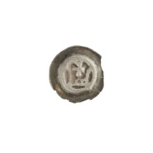 Denarius - bracteate, crown II (iconographic); one-sided coin with crowns, crosses, balls; Teutonic