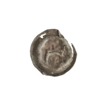 Denarius - bracteate, gate I (iconographic). Maker: Richard, Antoni (1841–1894). AR punches, gates,