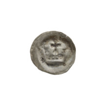 Denarius - bracteate; crown I (iconographic); crowns; one-sided coin; crosses; Teutonic Knights