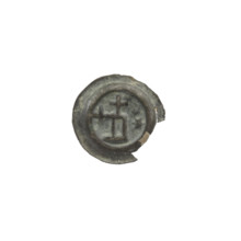 Denarius - bracteate, rectangle-D (iconographic); Nerwinski; deposits; two crosses (iconographic);