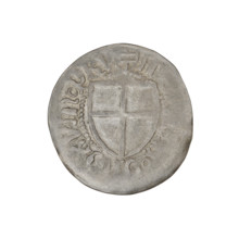 Teutonic szelag, Henryk Reffle von Richtenberg (Grand Master; 1470–1477). Obverse: monastic shield